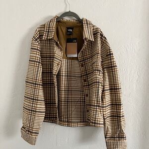 NWT North Face plaid jacket